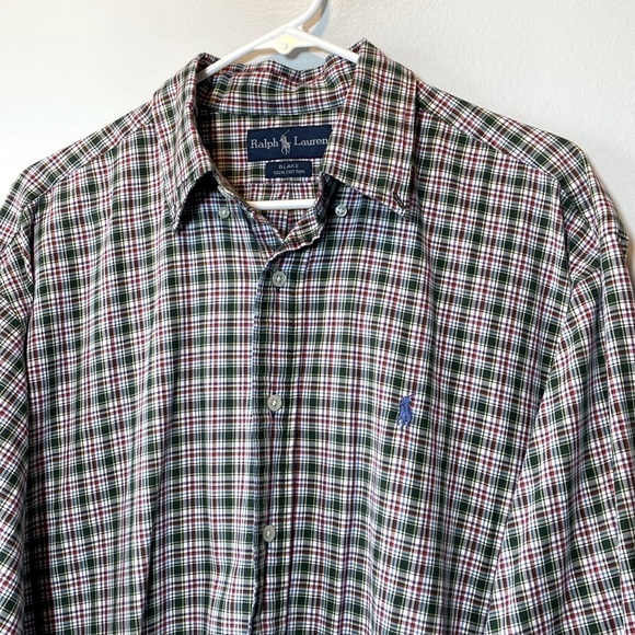 Ralph Lauren Blake Button Down Shirt Men’s Large Plaid Long Sleeve Casual Top - Picture 3 of 12